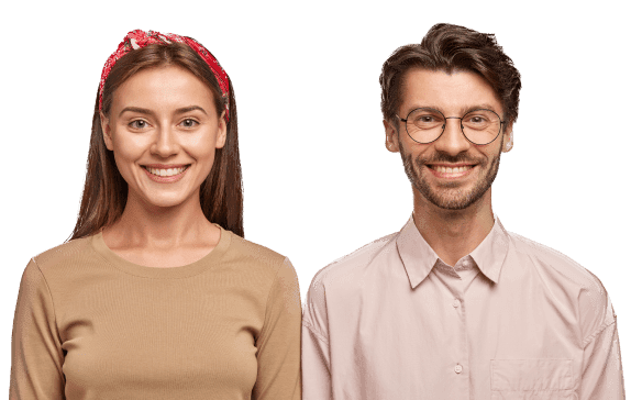 Two professionals standing together